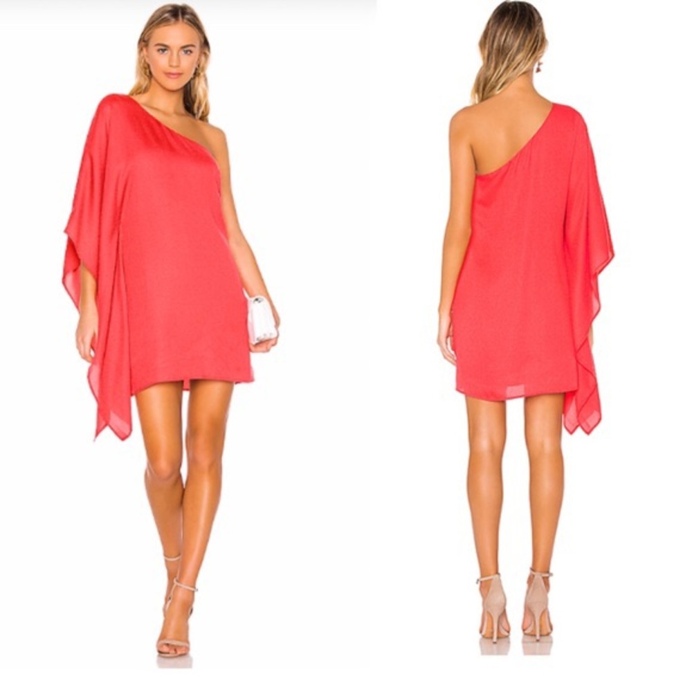 Coral Guess asymmetrical one shoulder mini dress M